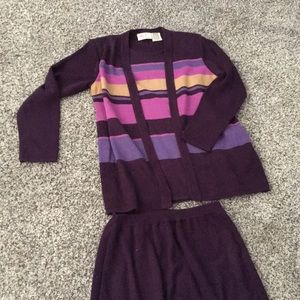 Plum skirt & sweater set
